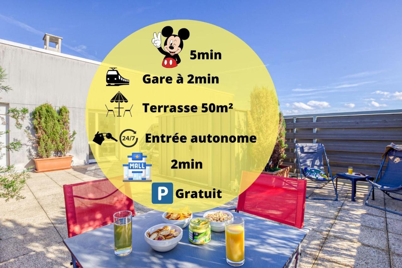La Terrasse Disney/Gare/Centre A 3Min Parking Free Монтеврен Экстерьер фото